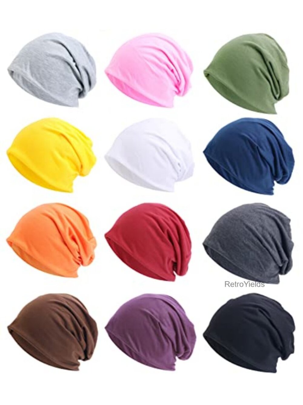 Unisex Slouchy Beanie Hats Multipack Soft Lightweight Skull Caps